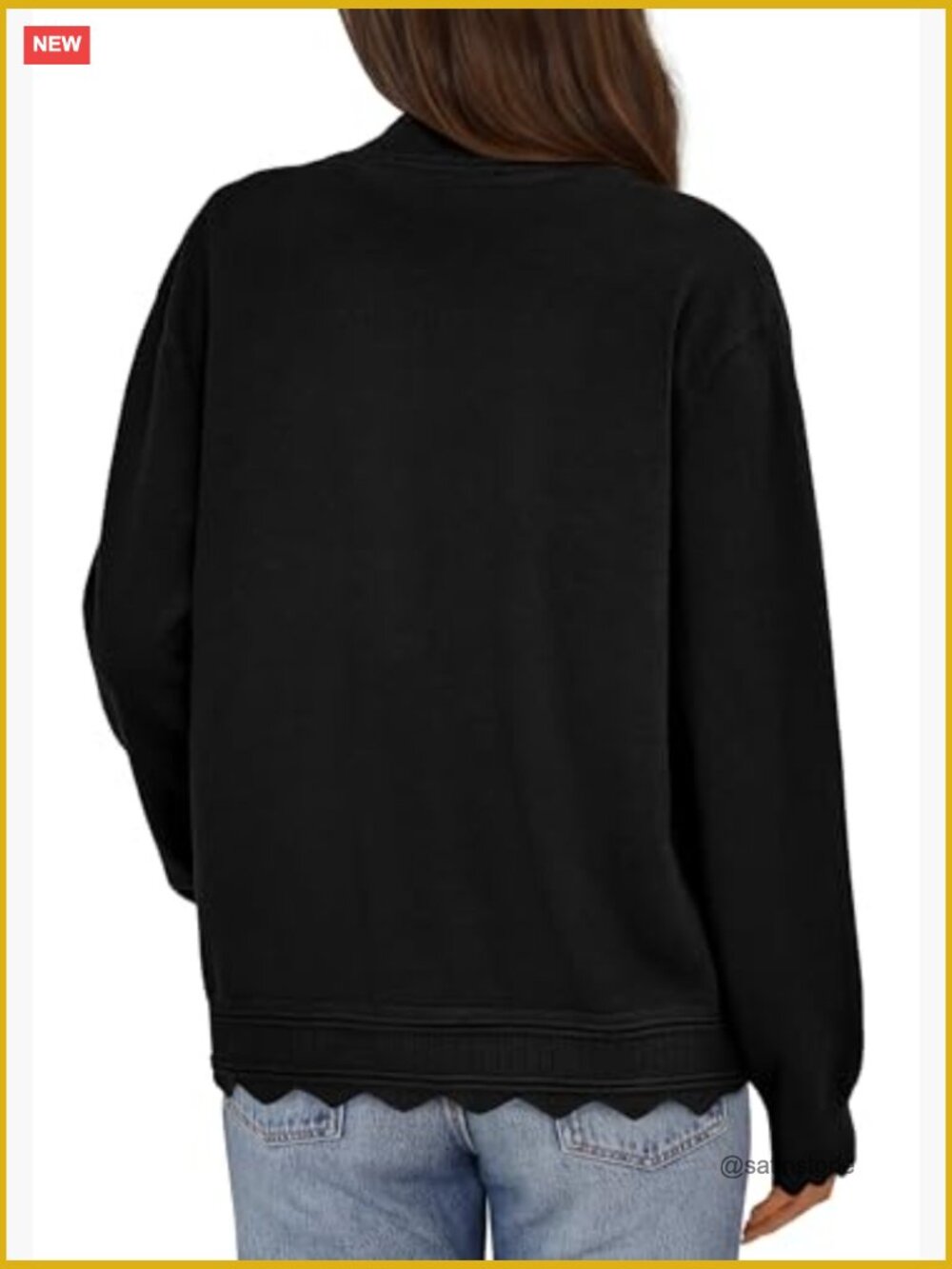 Lightweight Open Front Cardigan - Long Sleeve Knitted Shrug Sweater - Picture 4 of 7